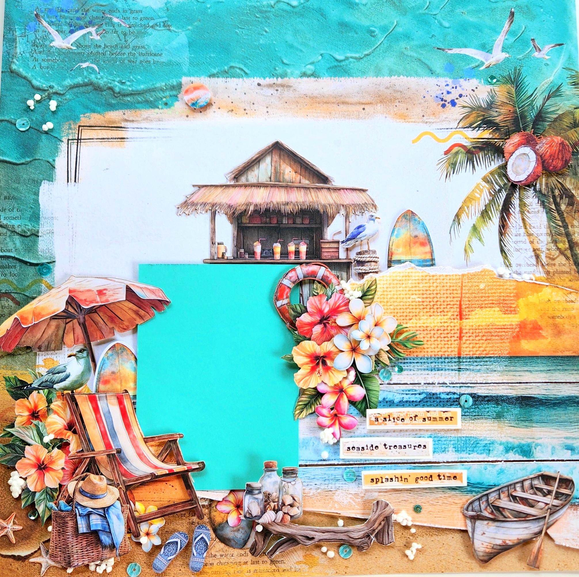 Beach Vibe Scrapbook Layout thumbnail